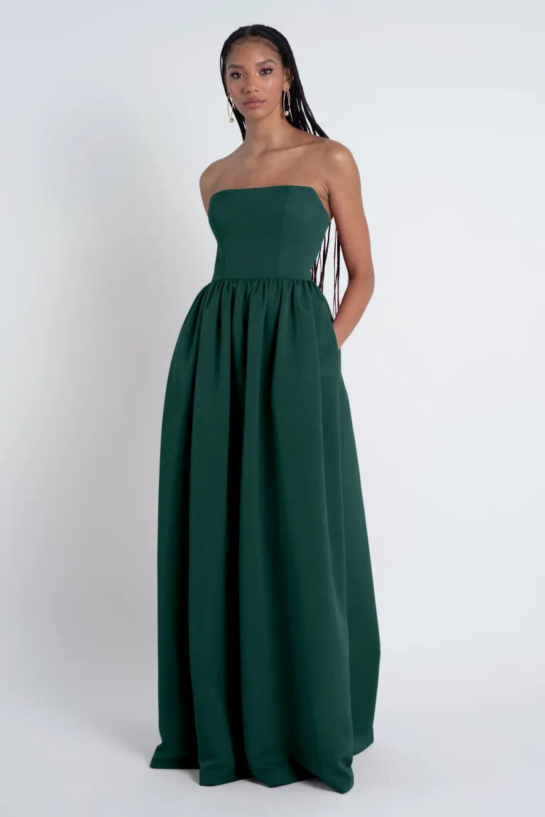 jenny yoo green bridesmaid dresses Shop Online Jenny Yoo Emerald Green Mismatched Long Bridesmaid Dresses in Velvet and Satin