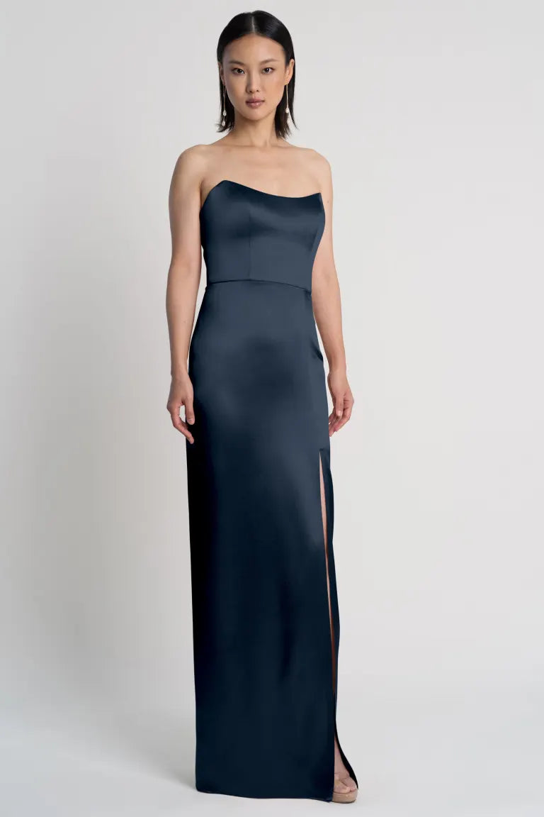 jenny yoo blue dress Bridesmaids Would you say yes Stripe Style:U126SP1672 This dress offers both
