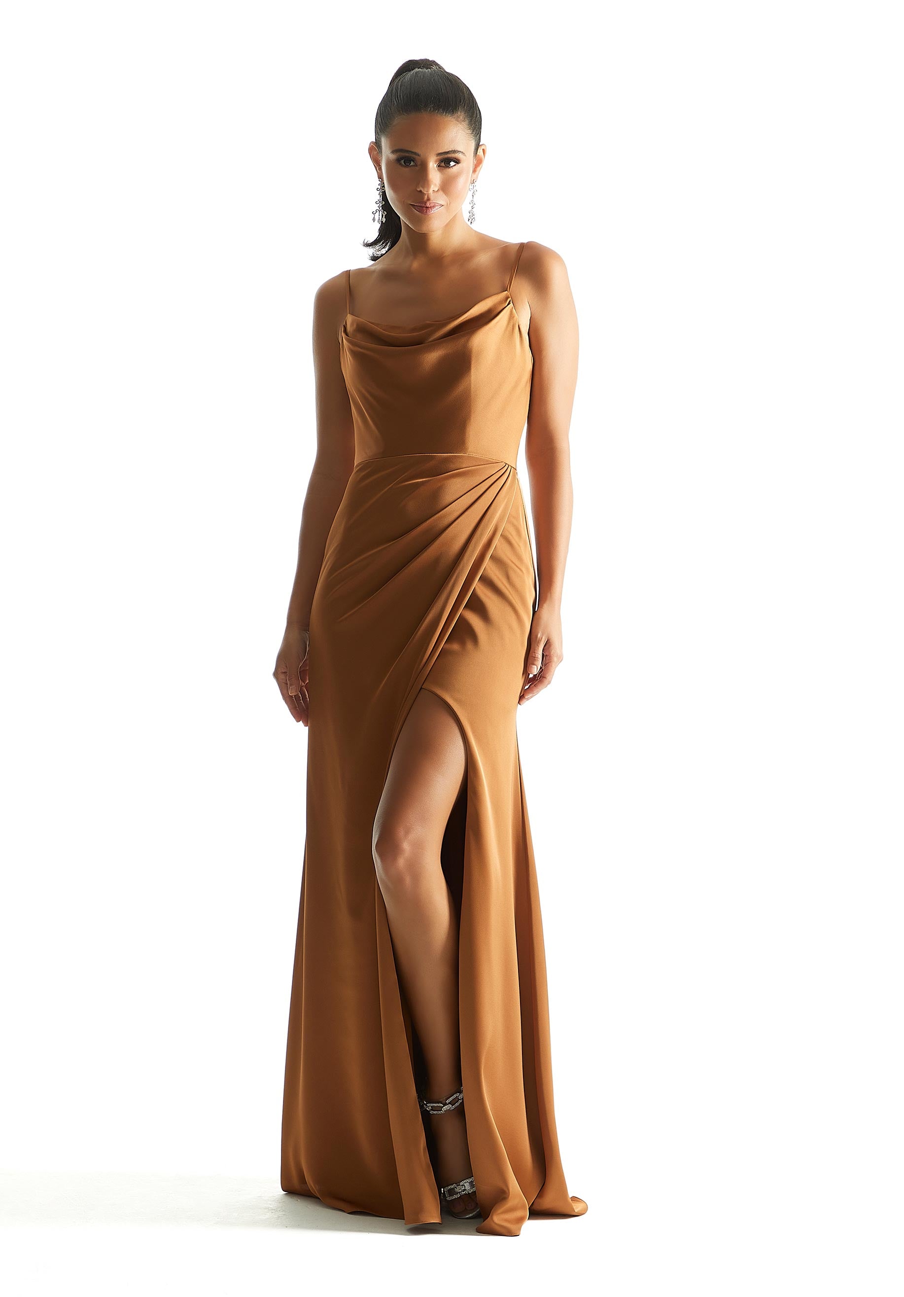 Cowl Neck Luxe Satin Bridesmaid Dress Posh Brides Cowl Neck Luxe Satin Bridesmaid Dress Posh Brides