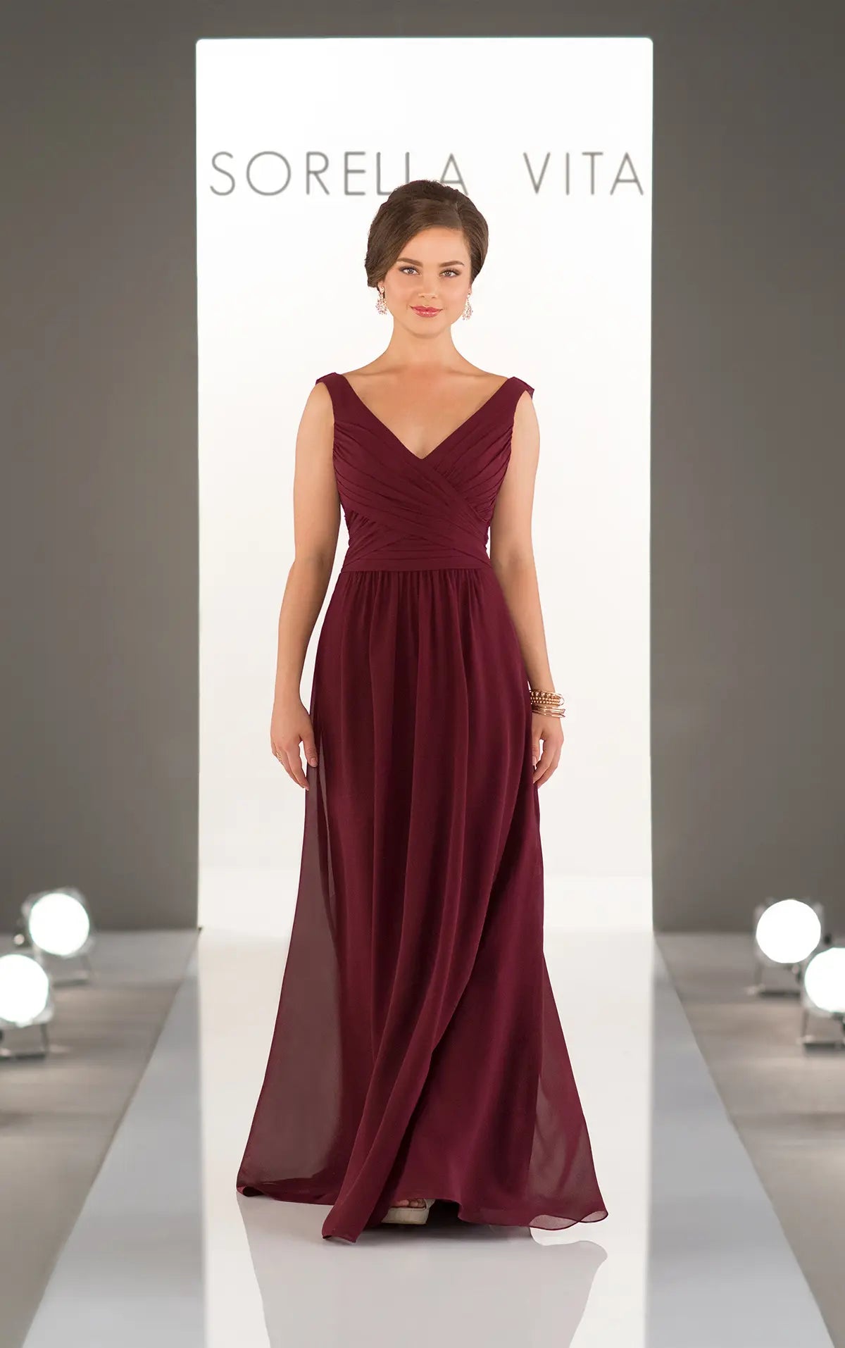 Bridesmaid Dress with Double Banded Waist